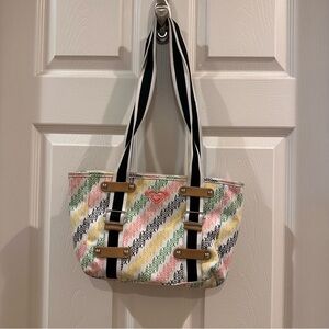 Roxy Medium Size Shoulder Bag Small Tote Rainbow Logo